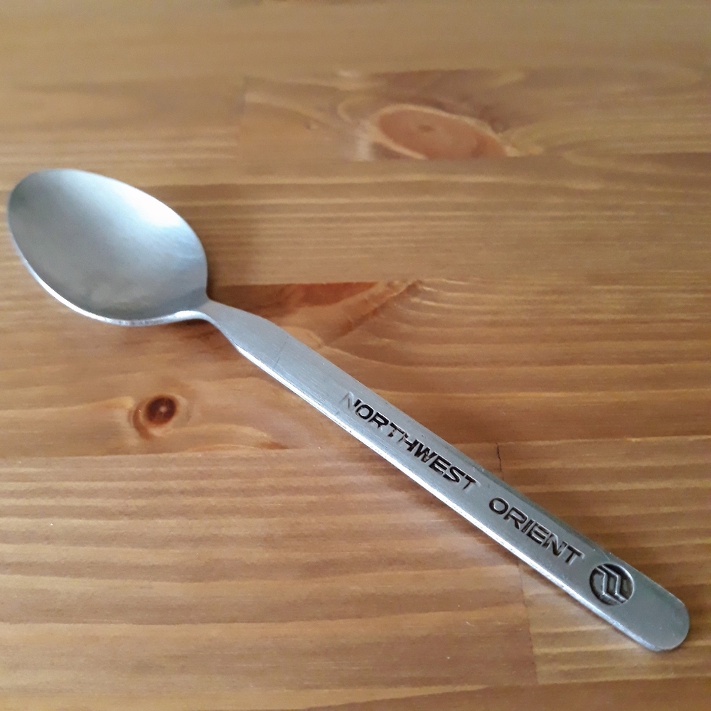 Vintage Northwest Orient Airlines Stainless Steel Dining Spoon VTG